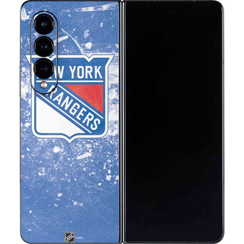 NHL New York Rangers Frozen Galaxy Z Fold4 5G Skin